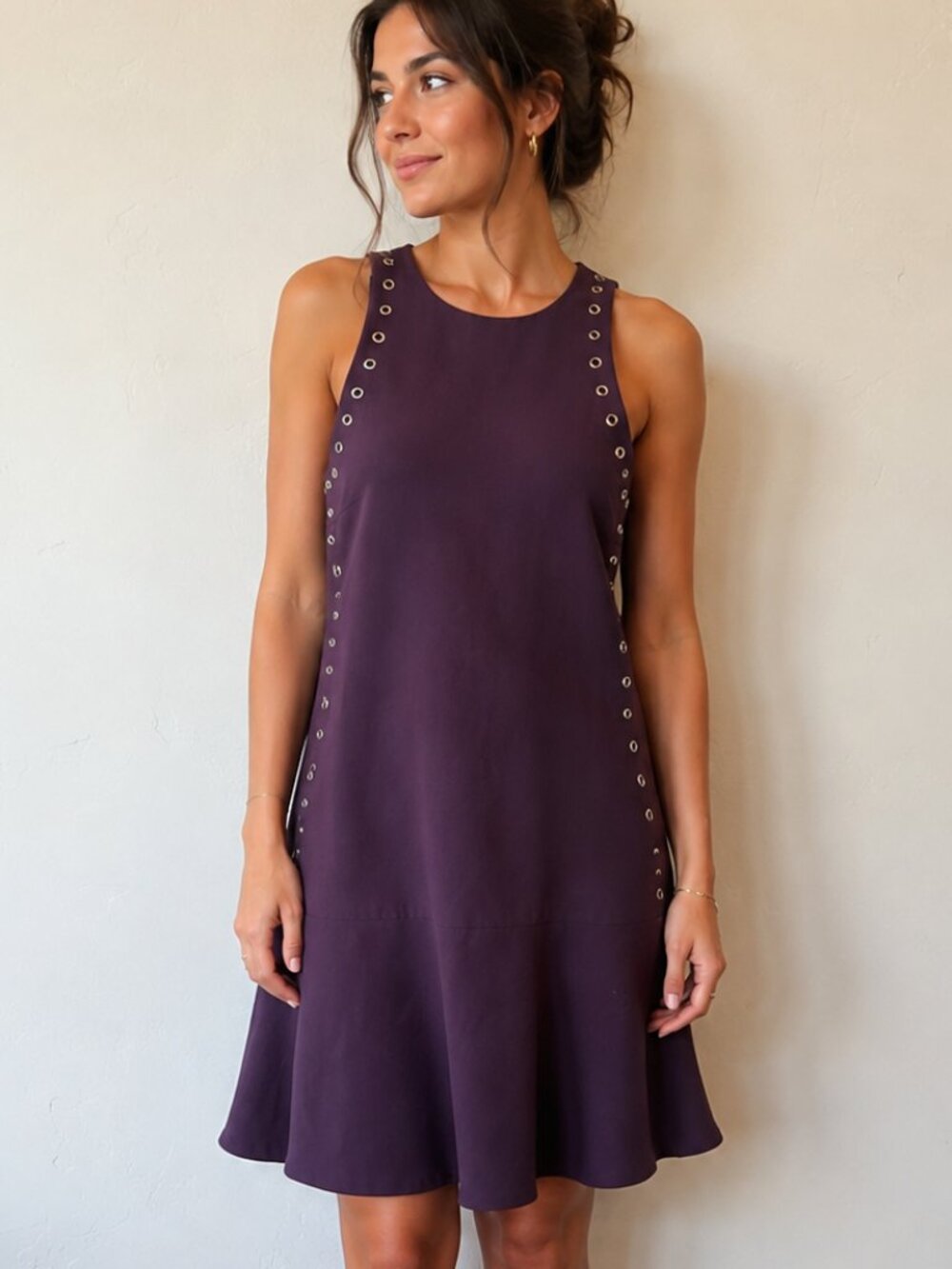 Elizabeth and James Plum Grommet Fit & Flare Dress Size 0